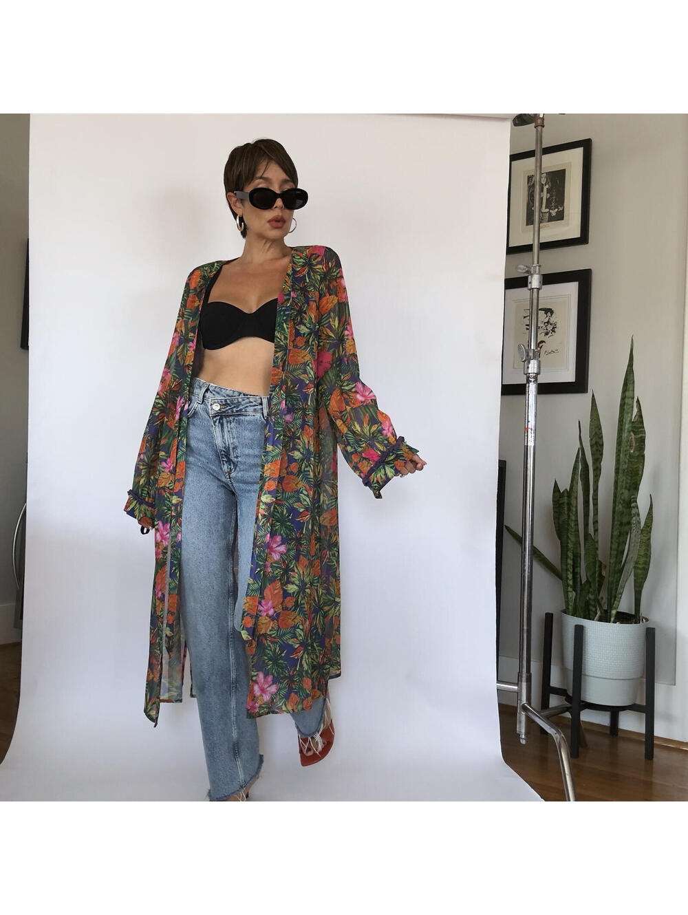 Sheer Kimono Cover Up